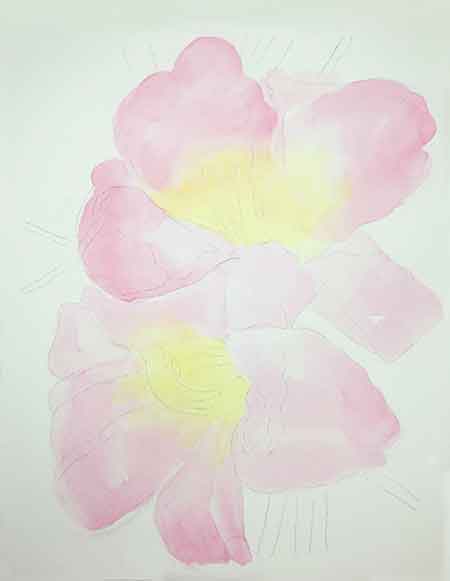 Paint the yellow daylily centers.