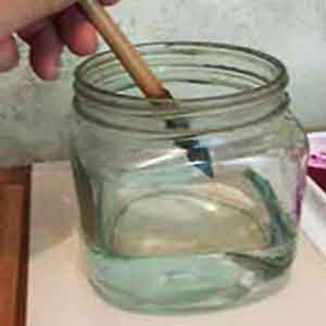 Keep a container of clean water for painting watercolor.