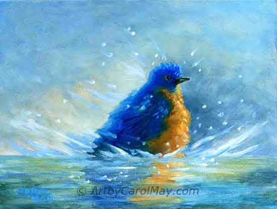 The focal point in a painting is the main subject.