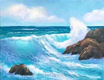 Let's learn how to paint ocean, an oil seascape painting.