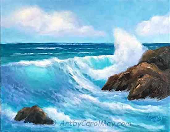 Let's learn how to paint ocean, an oil seascape painting.