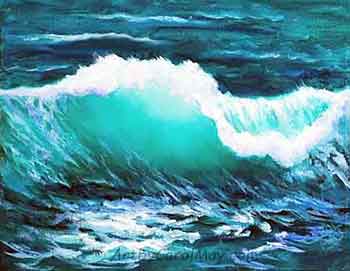 How to paint a wave in five easy steps with the painting artist Carol May