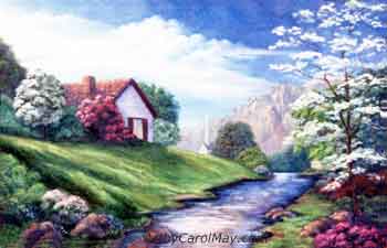 The landscape is full of ideas for painting art.