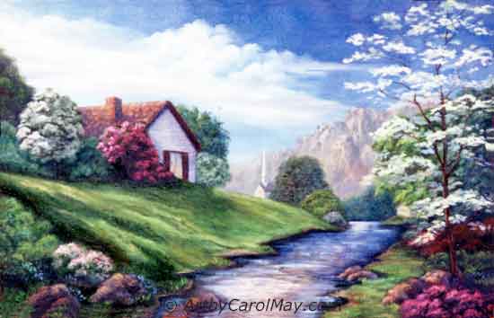 The landscape is full of ideas for painting art.