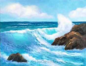 Visit the landscape and ocean tutorials by artist Carol May.