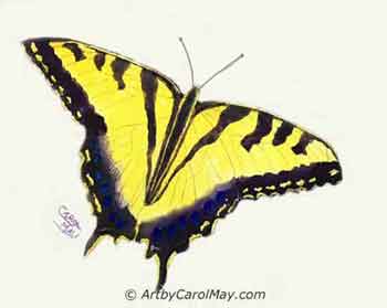 How to paint a butterfly watercolor tutorial.