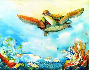 Sharing the joy and wonders of the world with painting Art by Carol May