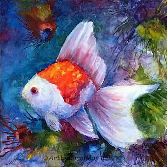 Painting with a limited palette: Paint a fun fish step-by-step with only 4 colors.