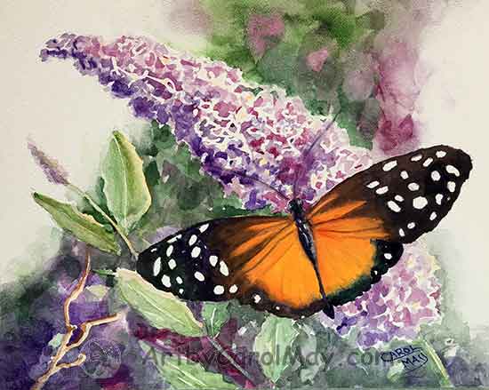 You can learn to paint a watercolor butterfly that looks real.