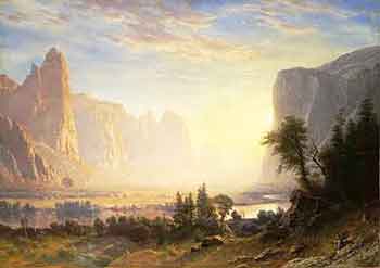 Albert Bierstadt paintings are what is fine art.