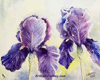Painting watercolor flowers with artist Carol May